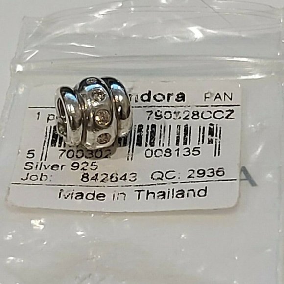 Authentic PANDORA Sterling Silver *RETIRED* Love Knot Champagne CZ  790328CCZ - Picture 1 of 6